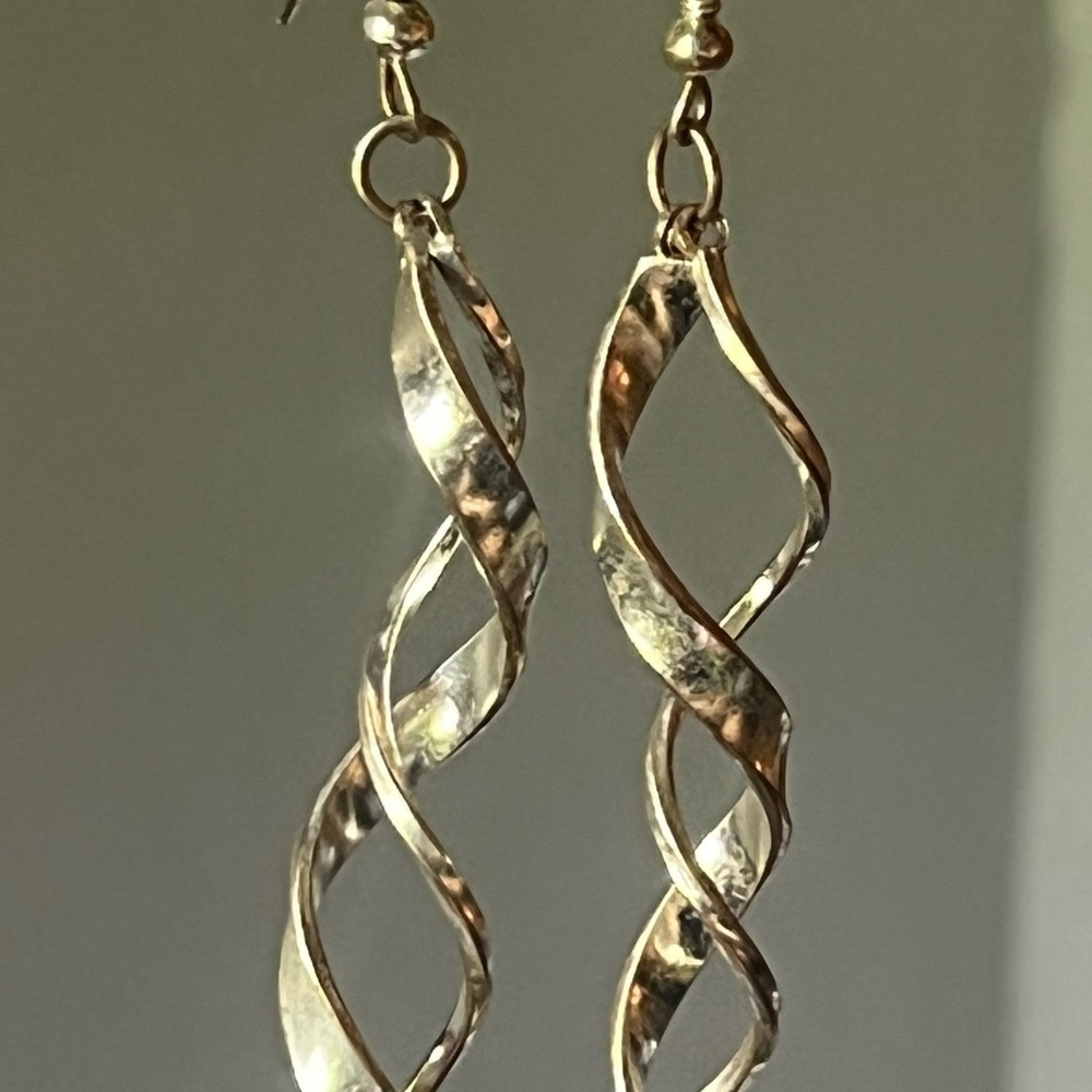 Elegant Twisted Gold Earrings